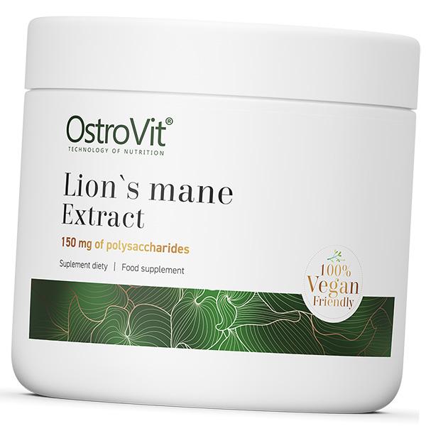 Экстракт гриба Ежовика Гребенчатого, Lion's Mane Extract, Ostrovit  50г Без вкуса (71250057)