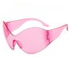 Frameless Black Fashion Sunglasses Babes Cool Y2K Tech Futuristic Sense Suitable for Street Party Accessories