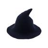 Knitted Witch Hat Fisherman Bucket Hat Soft Fabric Pointed Top Design Wide Brim Casual Outdoor Headwear for Seasonal Use
