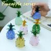 Figura de Piña de Vidrio Soplado a Mano Coleccionable Mini Adornos de Fruta Escultura de Piña de Cristal Artificial para Manualidades Decoración del Hogar Cocina