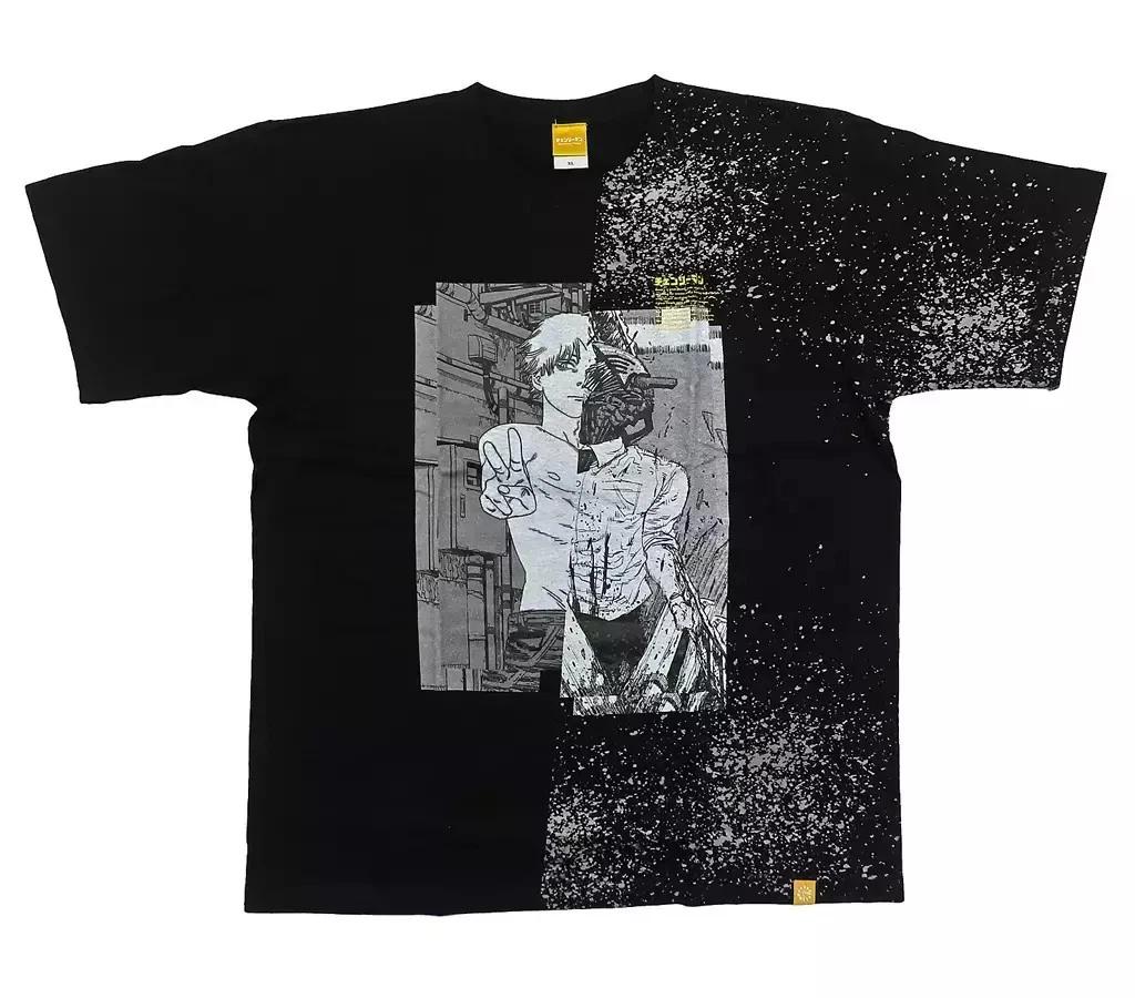 

Chainsaw Man Denji 2-in-1 Graphic T-T-Shirt Black Cotton M Size New Summitsha S
