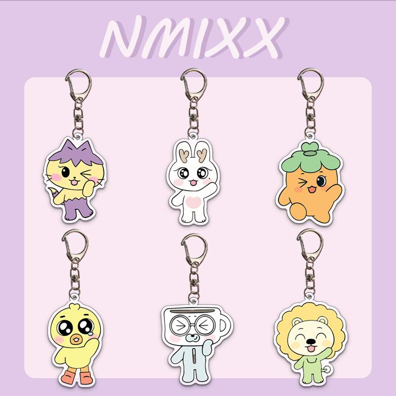11cm NMIXX Plush Doll Keychain MIXXFFY Pop-up Store Pendant Keyring JIWOO BAE KyuJin SullYoon Fans Collection Gifts