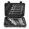 Rikopin Gear Wrench Straight Ratchet Wrench Gear Wrench Ratchet for Electrical HVAC Mechanical Automotive Repair Set, Set, 12-Piece Set, Wrench,