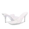 Fashion Liyke Summer Fashion Transparent Platform Slippers PVC Sandals Female Open Toe Perspex High Heels Clear Shoes Women Mules Slides