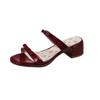 Wedge heel sandals women's 2025 new summer wear with cool slippers with skirts, beautiful French high-heeled slippers