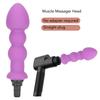 Muscle Massager Head Waterproof Silicone Replacement Head Accessory for   Tissue Massager Purple