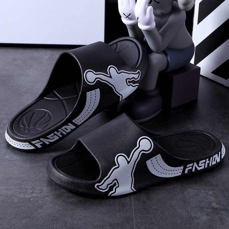 New men's slippers trendy student large size slippers men's home indoor and outdoor wear bath non-slip popular slippers