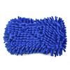 1 Pc Blue Microfiber Chenille Car Wash Sponge Care Washing Brush Pad Cleaning Tool Auto Washing Towel Gloves Styling Accessories