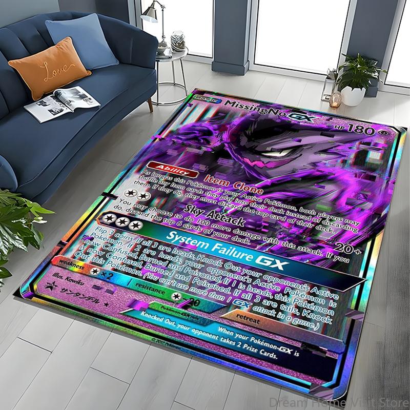 Gengar Pokémon kortų plotas kilimas svetainei namų dekoras sofos stalo vaikiškas kilimėlis neslystantis kėdės poilsio zonos grindų žaidimų kilimėlis Potdemiel