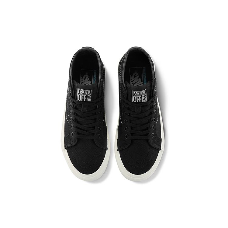 Vans Sk8 Canvas Shock Absorbing Durable Lightweight Breathable High Top Skate Shoes Women Sneakers Black VN0A4UWN4VO