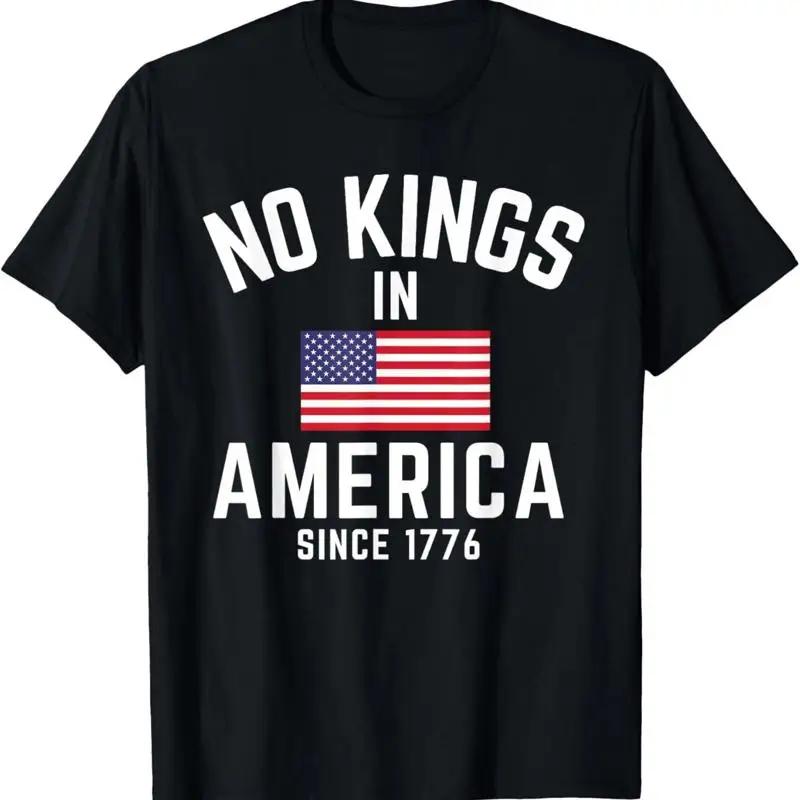 No Kings In America Since 1776 Usa Flag Political Protest T Shirt S разноцветный