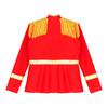 Girls Circus Ringmaster Costume Long Sleeve Front Zip Tassels Shoulder Coat Party Carnival Cosplay Performance Costume