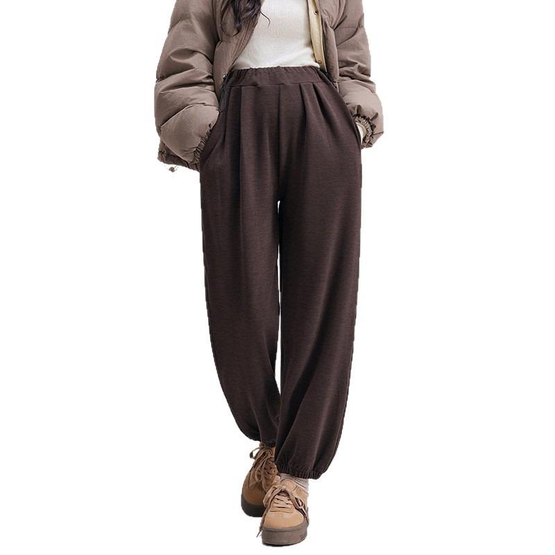 Maternity pants spring and autumn wear small sweatpants winter thickened loose casual sports pants pregnant women autumn and winter wear
