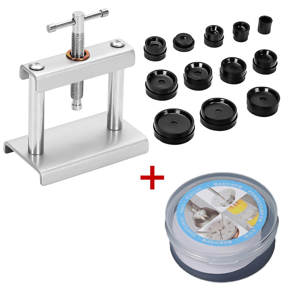 PVC Watch Dial Protective Films for Watchmaker Watch Back Press Set Prevent Nylon Slip 12pcs Fitting Dies Watch Case Closer Kits