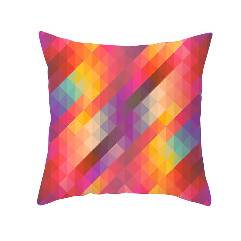 Household Products Colorful Printed Geometric Mirror Space Pillow Case Cushion Waist Pillow Case