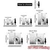 Set Of 2 Modern Flat Printing Curtains Without Rod Whisperingseeds Minimalist Durable Polyester Fabric Curtain Made