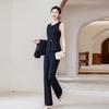 Trolman Women's Vest Suit with Wide-Leg Pants