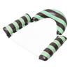 Stripe Pattern Float Air Cushion Leakproof Inflatable Floating Single Seat Thickened Floating Bed for Summer Water Entertainment