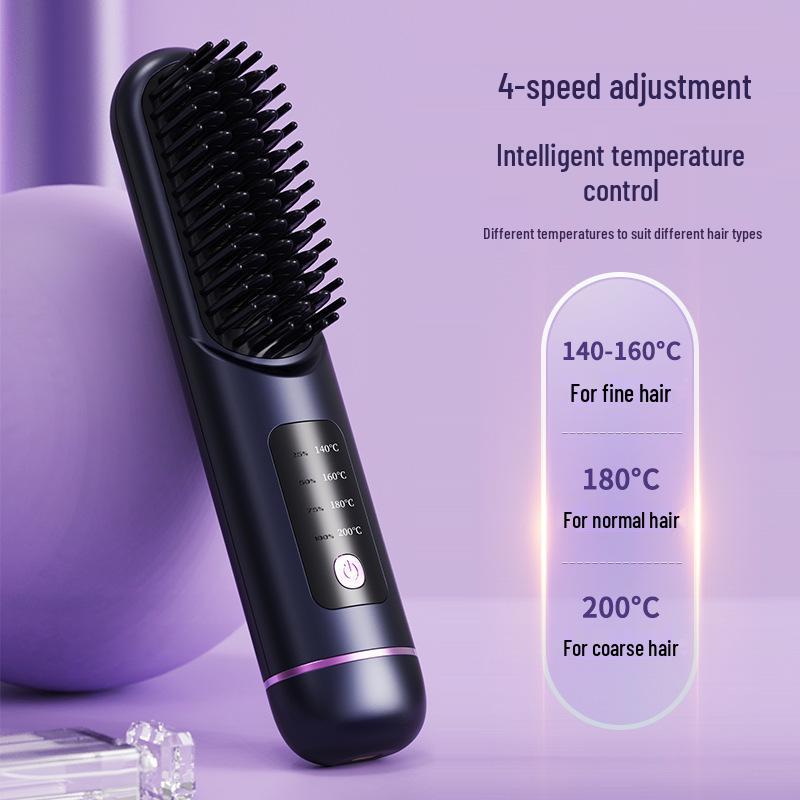 Wireless Ceramic LCD Hair Straightener with USB Charging