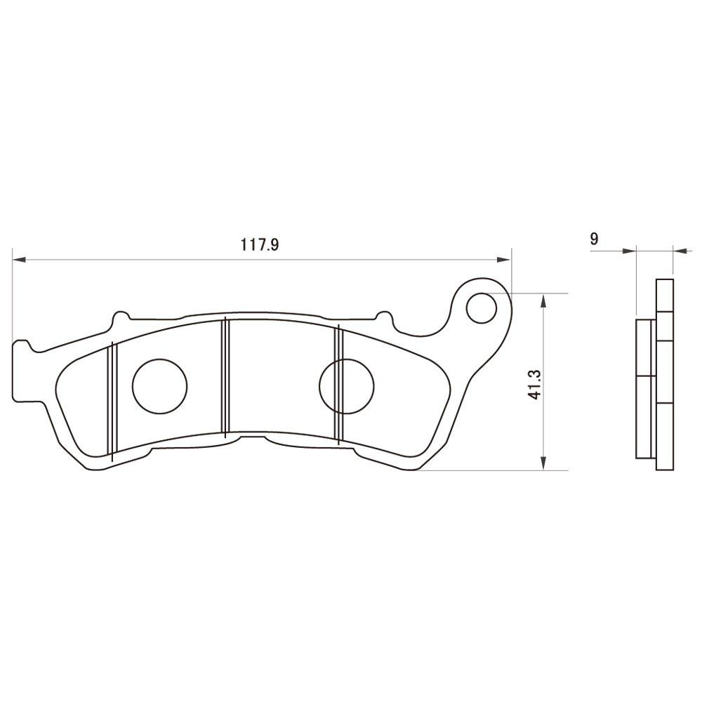 Daytona Bike Brake Pad Hyper Pad (Semi-Metal Pad) CB1300SF ABS (10-13) CB1300SB ABS (10-13)