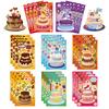 8 Pieces of Creative Cartoon Birthday Cake Assembly Stickers for Children's Birthday Party Toys Decoration - Waterproof