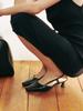Komorebi Museum Km312 Handmade Low Kitten Heel Slingback