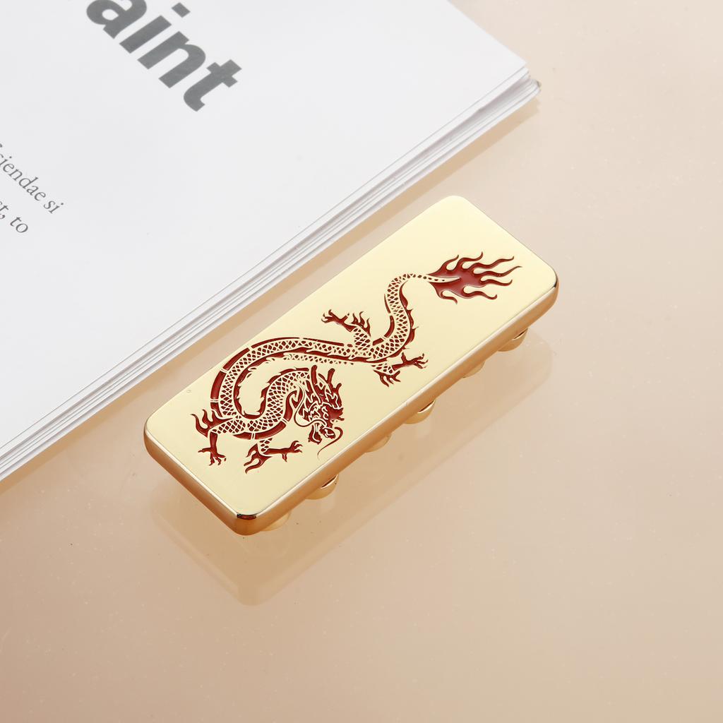 Chinese Zodiac Magnetic Slider Metal Fidget Push Card Mini Sensory Toys Fingertip Gyro Sound Wave Decompression EDC Adult Toys