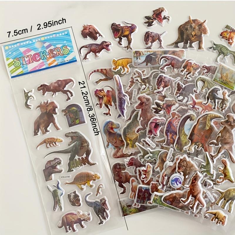 5/10pcs Realistic Dinosaur 3D Bubble Self-adhesive Stickers Tyrannosaurus Stickers Party Decoration, Home Decoration JXB