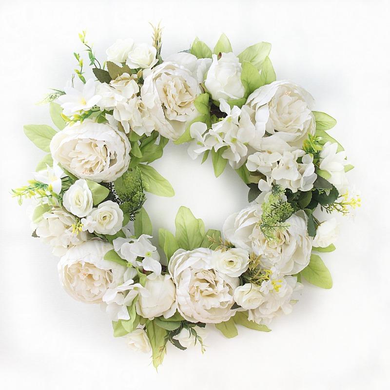 Beautiful Artificial Flower Wreath - Perfect for Garden, Farmhouse Door, Photo Props & Outdoor Decor Valentine's Day decorations