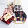 Plaid High-Waisted Women's Wide-Leg Pants - 2025 Autumn/Winter, Korean Style, Fleece-Lined, Loose Fit, Floor-Length.