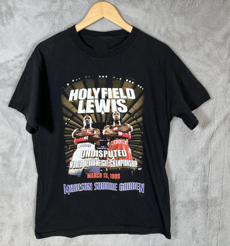 T-shirt unisex Combattimento Pesi Massimi Evander Holyfield vs Lennox Lewis 8D687