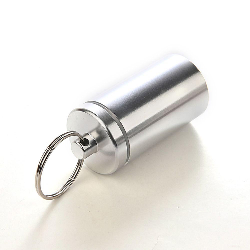 Box Capsule Tablet Container Healthy Care Pill Case Pill Organizers Aluminum Pill Bottle Keychain