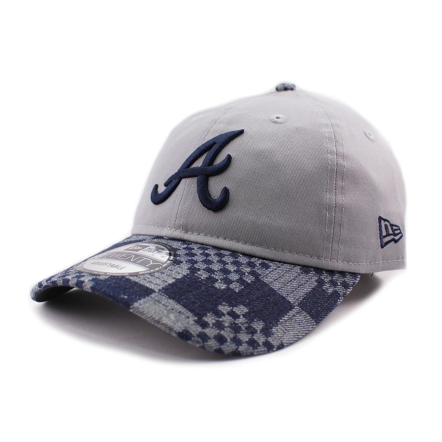 

[New Era] Кепка 9TWENTY с ремешком Atlanta Braves MLB Patch Джинсовая Серая с узором Кепка с ремешком ATLANTA BRAVES Шляпа 920 Низкий профиль [Б/у]