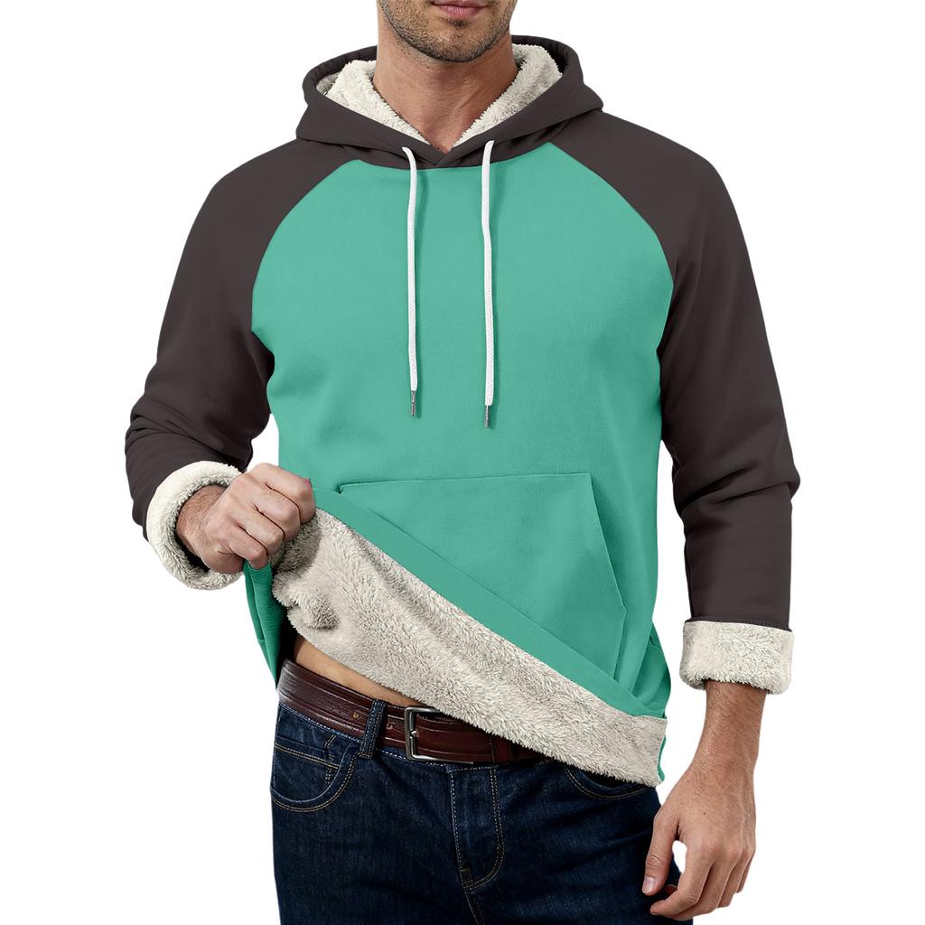 Men's Casual Long-Sleeve Fleece Hoodie With Pockets