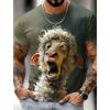 Maglietta Divertente da Uomo con Animali Maglietta a Maniche Corte Stampa 3D Maglietta Girocollo Esagerata Designer Festa Estate Abbigliamento Casual
