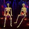 Accessoires d'Évasion de Pièce Secrète Squelette d'Halloween Éclairé par LED de 36 Pouces, Squelette Humain en Plastique Articulé de 3 Pieds Taille Réelle Corps Entier Effrayant Décoration de Maison Hantée avec