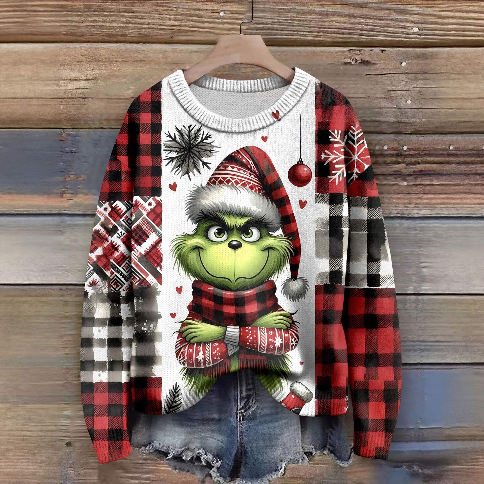 

Пуловеры с длинным рукавом для женщин, с круглым вырезом, повседневные, милые, с принтом, вязаные, оверсайз M винный