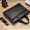 Large Capacity Business Handbag Men's Briefcase Soft Leather Men's Bag Shoulder Bag Crossbody Computer Bag Cool Bag