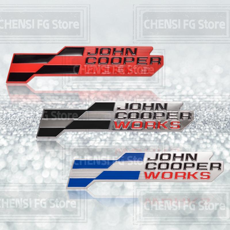 3D Metal Alloy NEW JCW Front Grille Badge For Cooper S R59 R60 R56 R58 F56 Countryman Clubman Car Rear Trunk Emblem Sticker