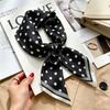 Simple temperament Spring and summer female imitation silk scarf versatile Korean version casual small square scarf neck protection decorative scarf