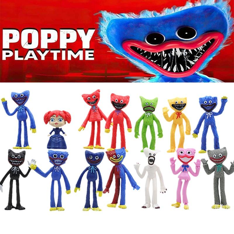 Niet-giftige Poppy Playtime Figuren Huggy Wuggy Model Display Speelgoed Topper Kinder Cadeau 6/8 stuks Set