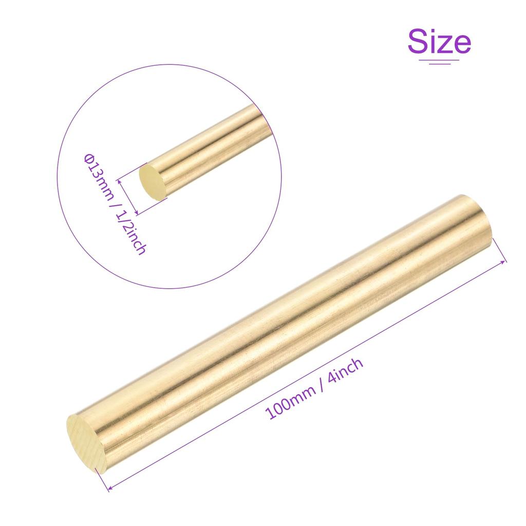 DMiotech x Brass Rods for DIY Lathe Drift Punch Model 2-Pack 4" 1/2" Crafts, Welding, Materials, Shafts, Airplanes/Boats/Cars