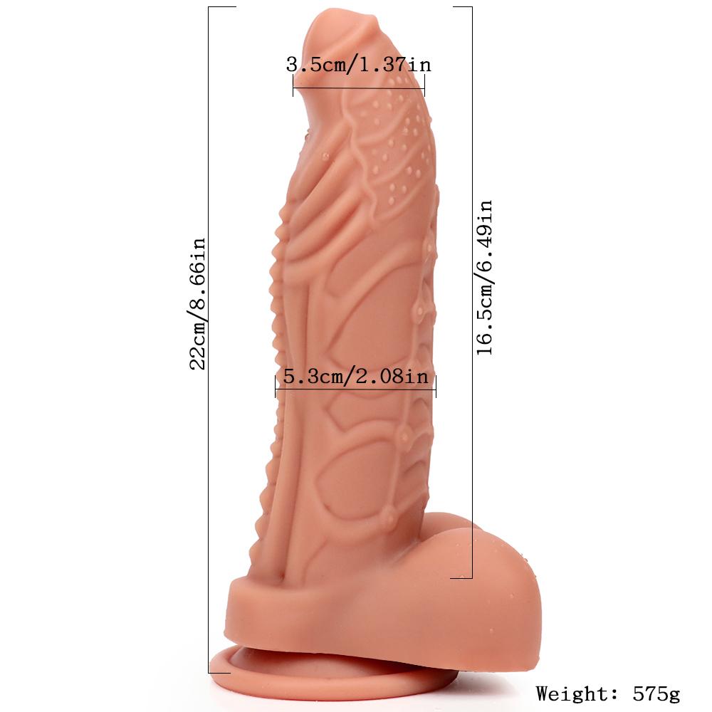 Silica Gel Realistic Dildos for Women Skin Sliding Foreskin Testicles Dildo Anal Vaginal Stimulation Strap on Big Penis Sex Toys For
