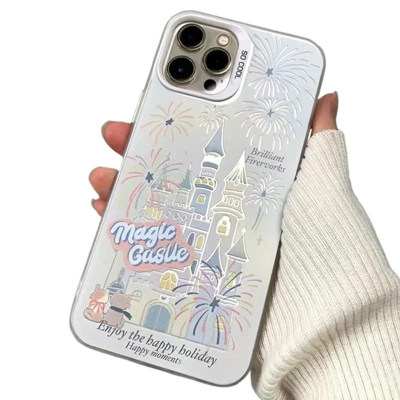 Castle fireworks zipper Apple 11promax mobile phone case for iPhone11/1111/11 protective case anti-drop