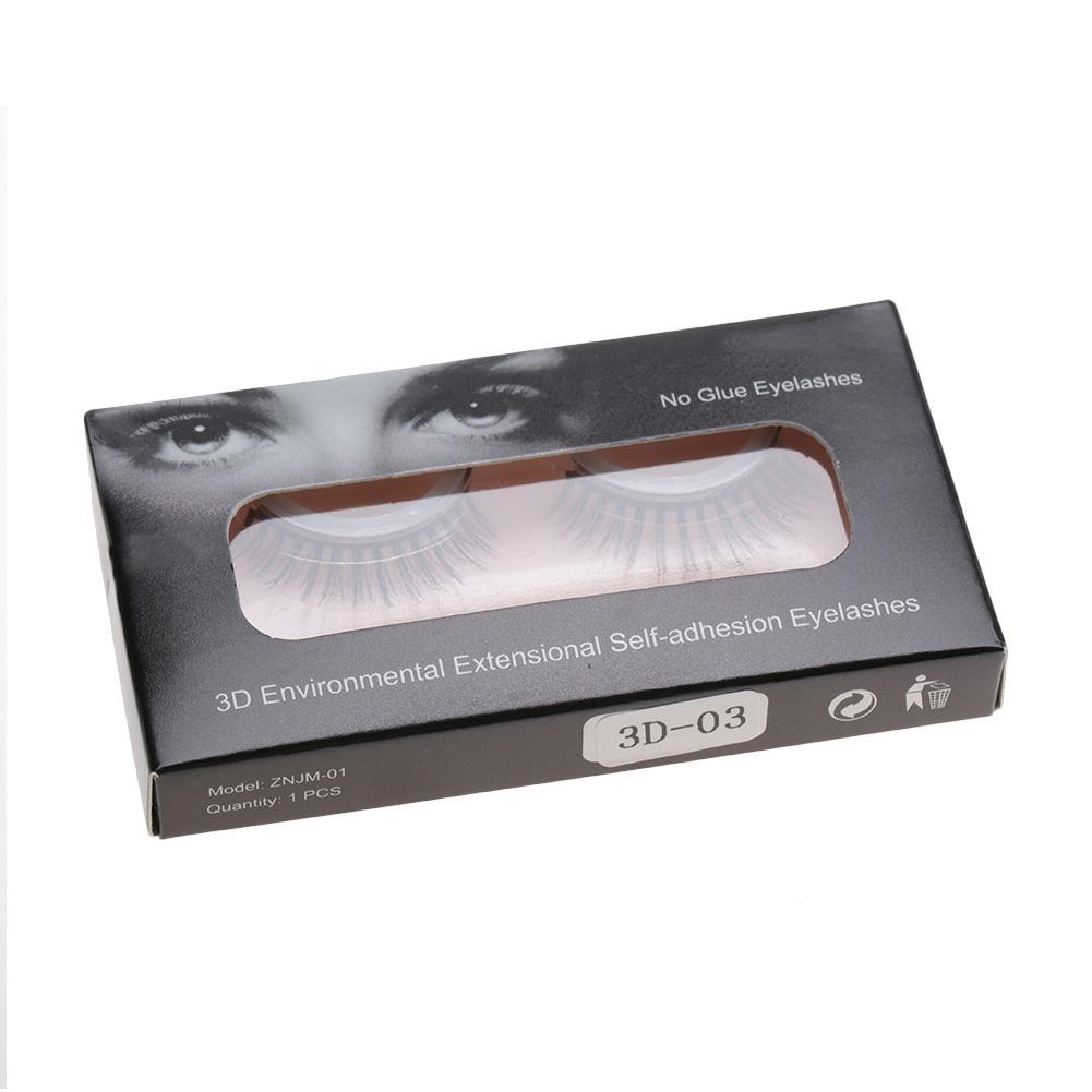 3D Professional Self Adhesive Eyelashes No Stimulation False Eyelashes Extension 01#