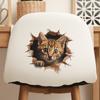 Cartoon Cute Cute Broken Wall Cat Bedroom Living Room Doors and Windows Home Beautification Wall Stickers