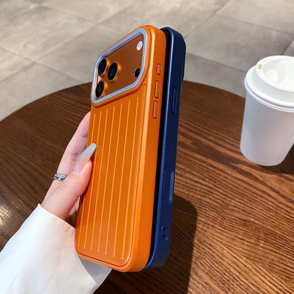 Ribbed Corrugated Suitcase Stripe Soft Silicone Phone Case For Apple iPhone 17 16 15 14 13 Pro Max Solid Color Shockproof Cover