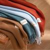 Winter Cashmere Scarves Women Warm Shawls Wraps Solid Colors Neckerchief Men Scarf Fashion Hijab Stoles Pashmina With Tassels