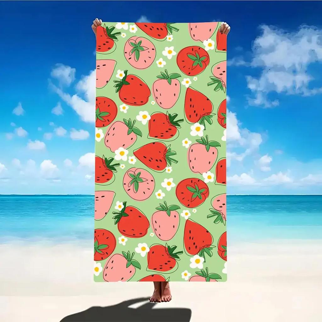 Print Beach Towel Portable Quick Fast Dry Sand Outdoor Travel Swim Blanket Floral Print Mat Personalization Stripes Towel
