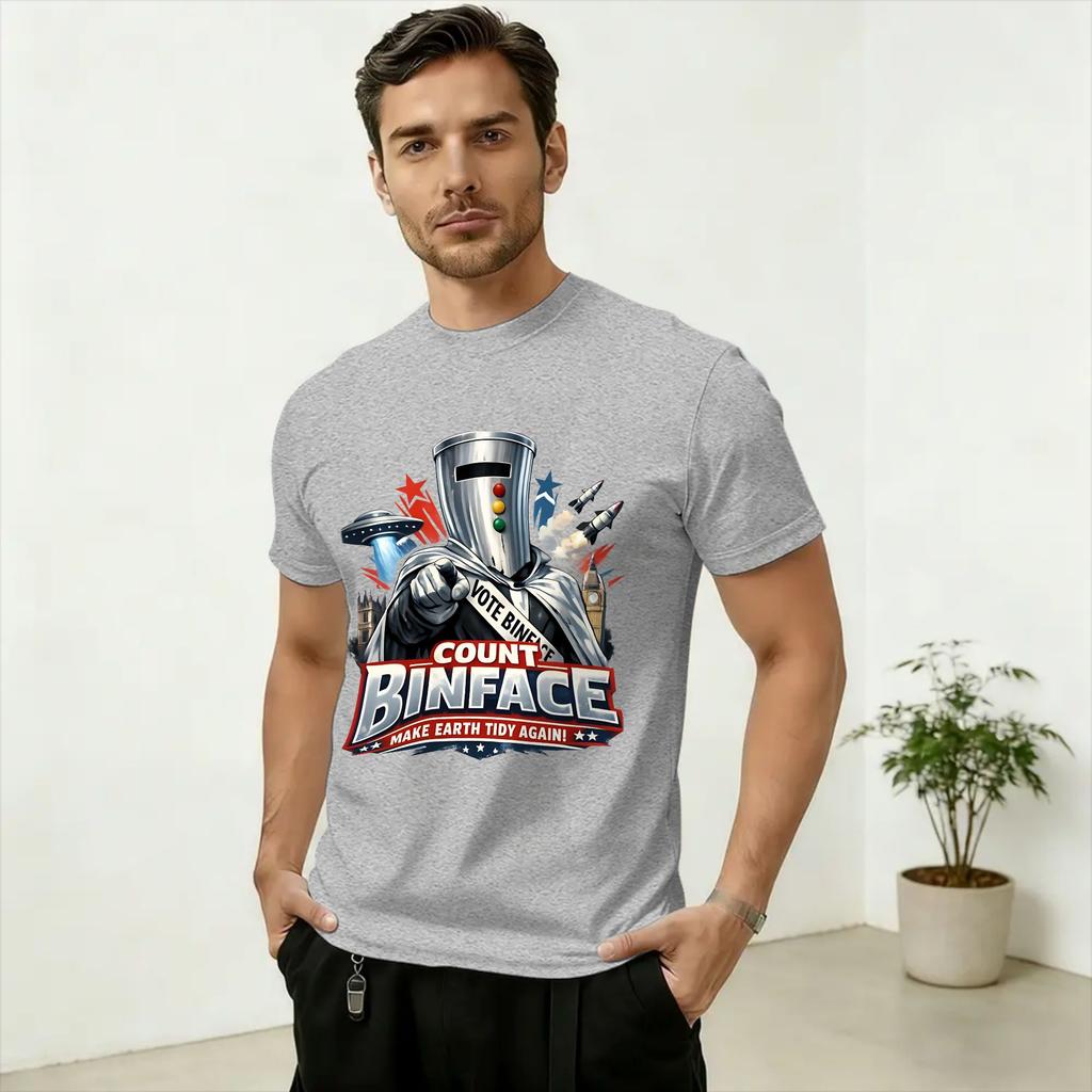 Oversized T Shirt Summer Count Binface Sigma IX Leisure T Shirts  Cotton Tee Shirt for Unisexs Aesthetic Pattern Short Sleeve Tops